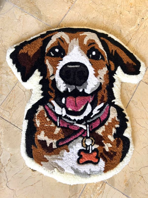 Alfombra tufting personalizada: Retrato de mascota