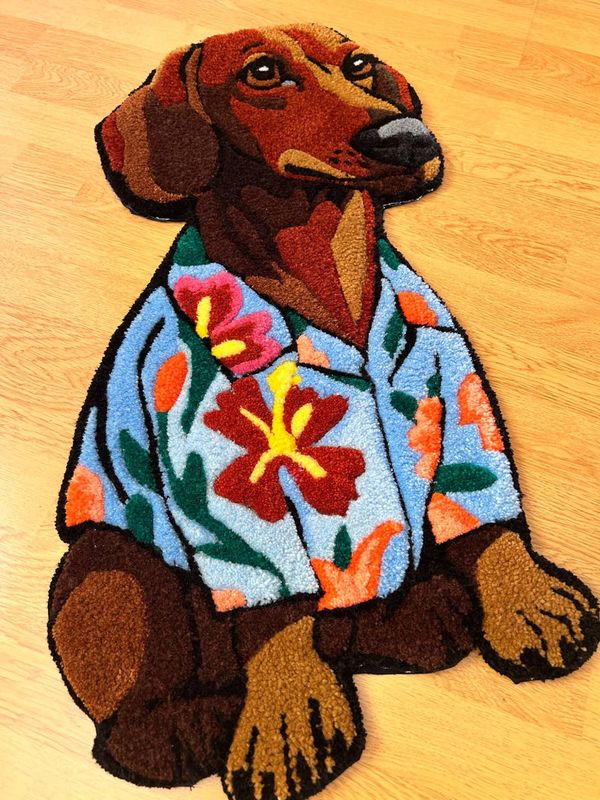 Alfombra tufting personalizada: Retrato de mascota