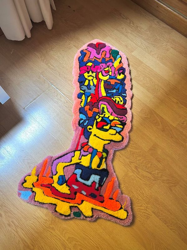 Alfombra tufting personalizada: Marge psicodélica